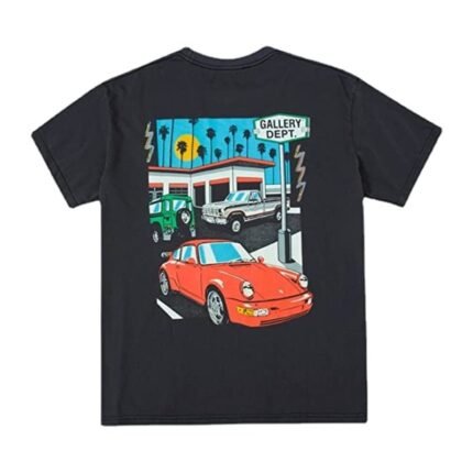 Gallery Dept Drive Thru Boxy Fit Black T-Shirt