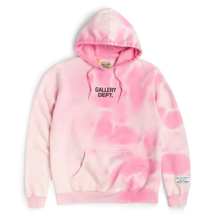 Gallery Dept Sunfaded Center Logo Pink Hoodie