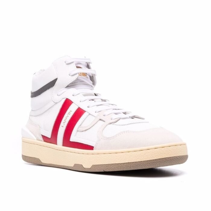 Lanvin Clay High Top White Sneakers