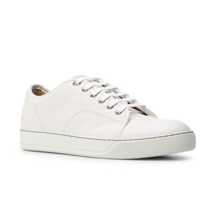 Lanvin Clay Lace Up Leather Sneakers