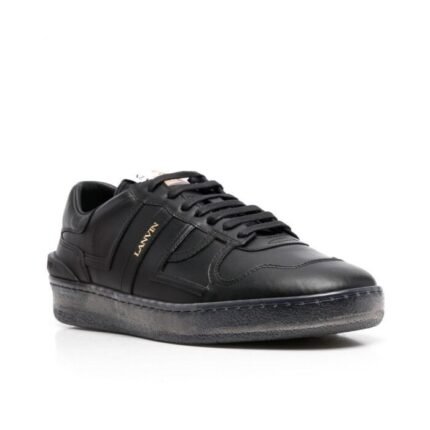 Clay Logo Print Lanvin Leather Sneakers