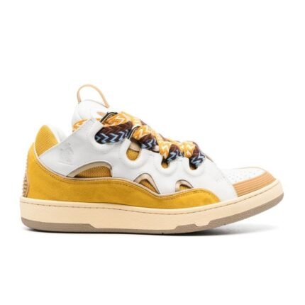 Lanvin Low Top Curb Leather Sneakers