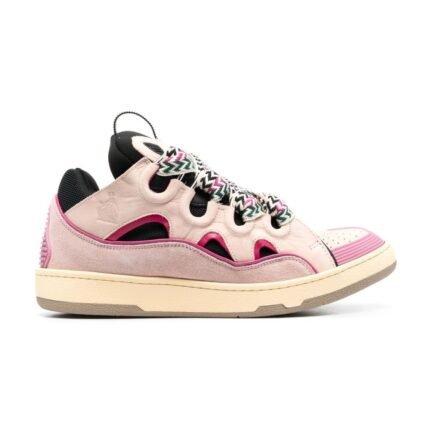 Lanvin Low Top Curb Sneakers Pink