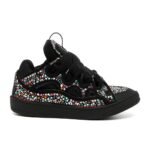 Lanvin High Top Curb Rhinestone Sneakers