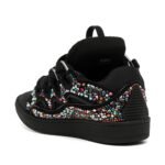 Lanvin High Top Curb Rhinestone Sneakers