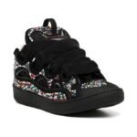 Lanvin High Top Curb Rhinestone Sneakers