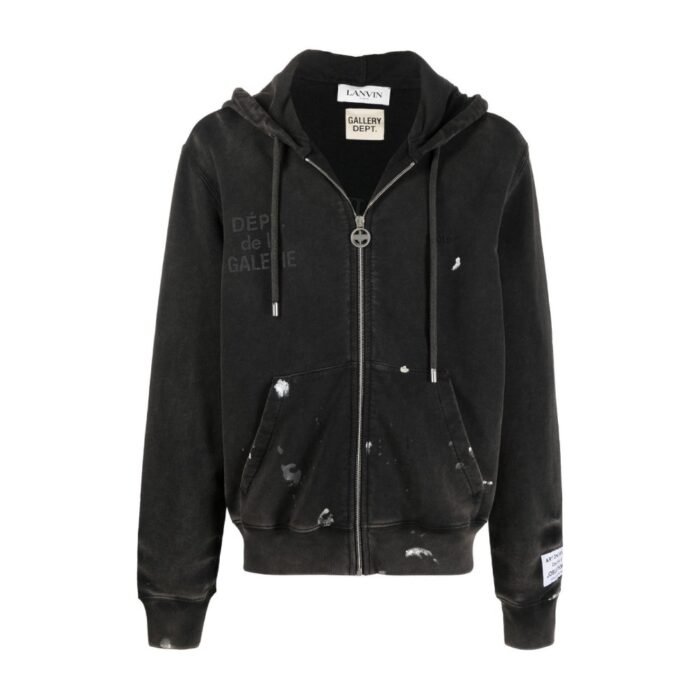 Lanvin Hoodie Dept De La Galerie Embroidered Zip-Up