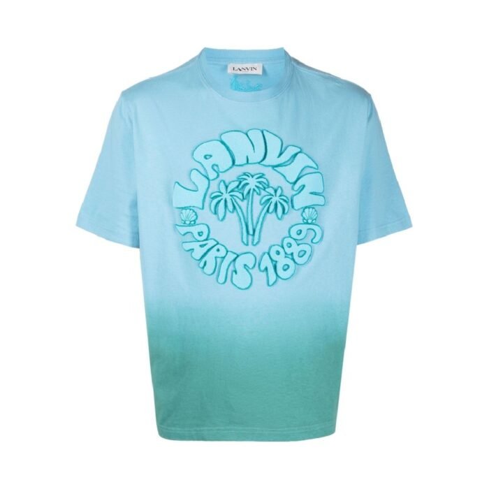 Embossed Logo Lanvin Ombré T-Shirt