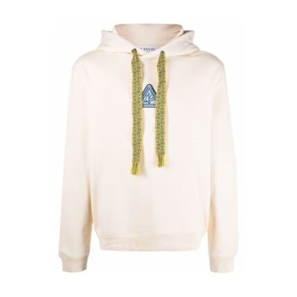 Lanvin Hoodie Fringed Drawstring Logo