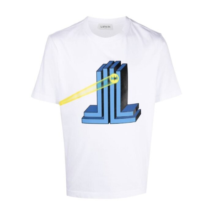 Lanvin JL Logo Print White T-shirt