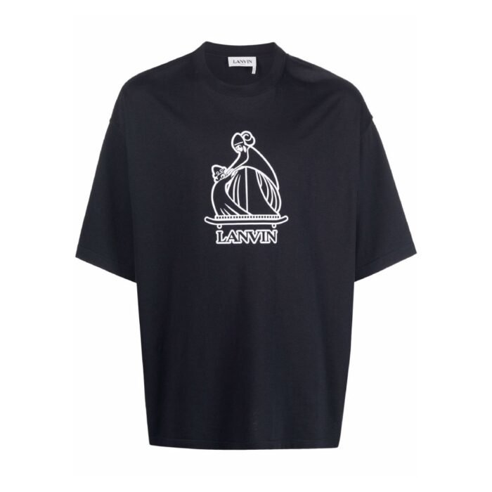 Crew Neck Lanvin Logo T-shirt