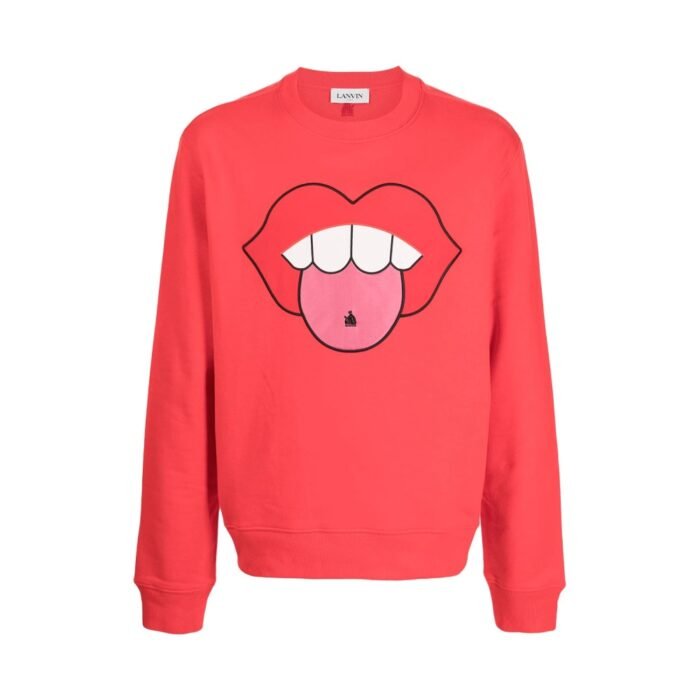 Lanvin Graphic Mouth Patched Sweatshirt