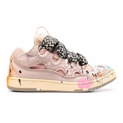 Lanvin Low Top Paint Splatter Sneakers