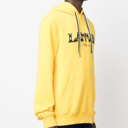 Lanvin Paris Embroidered Yellow Hoodie