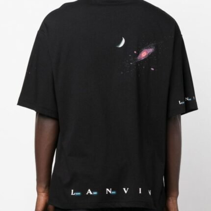 Lanvin Sci-Fi PRT Layered Black T-Shirt