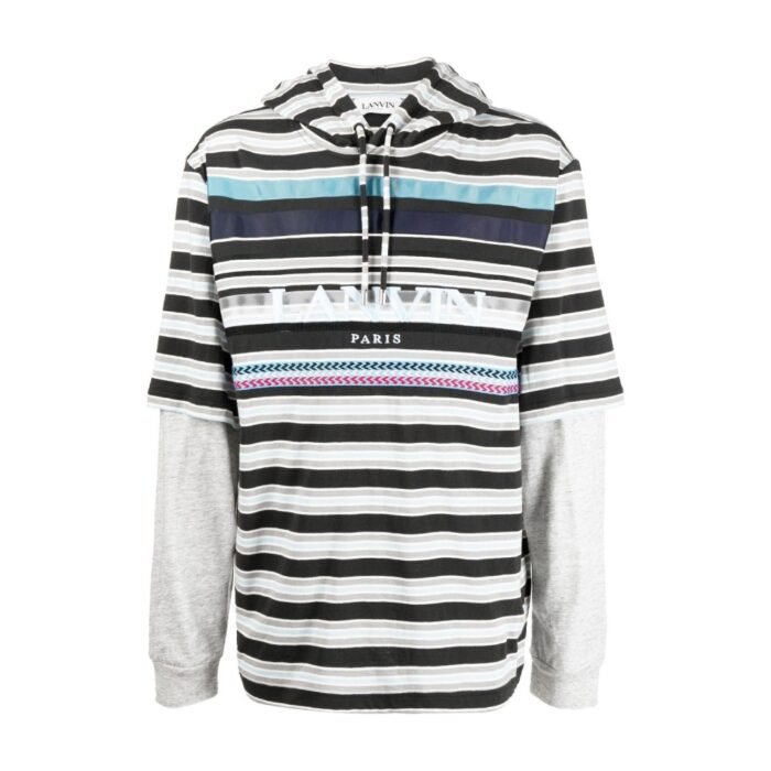 Lanvin Hoodie Striped Multicolored