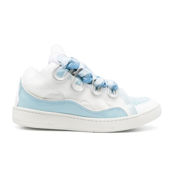 Lanvin Wave Design Wide Set Sneakers