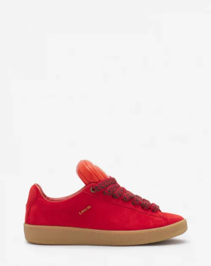 X Future Hyper Lanvin Curb Sneakers in Leather and Suede