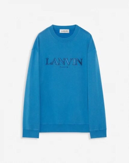 Lanvin Oversized Embroidered Paris Sweatshirt