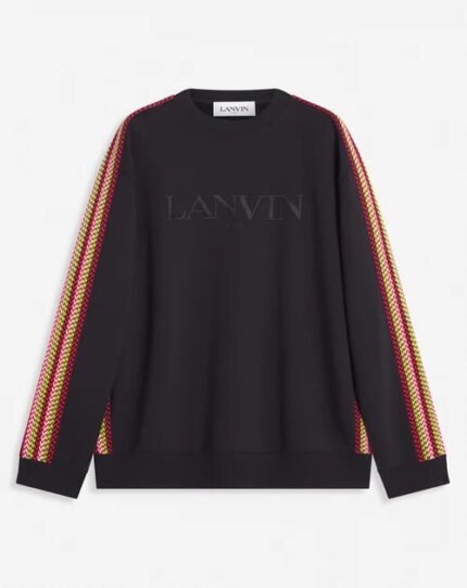 Lanvin Oversized Embroidered Side Curb Sweatshirt