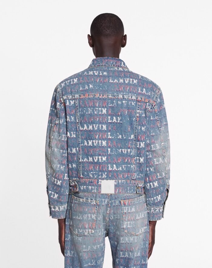 Unisex Asymmetrical Printed Lanvin X Future Jacket