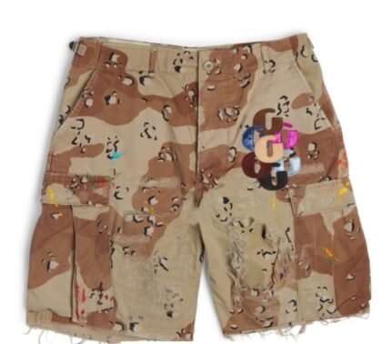 Lanvin Gallery Dept G PATCH CHOCOLATE CHIP CAMO CARGO Shorts