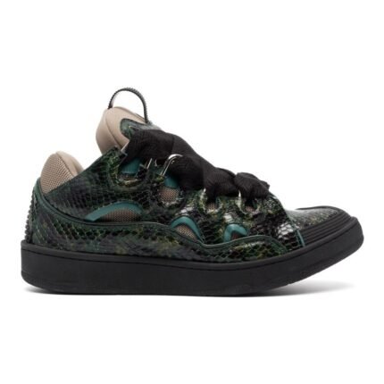 Lanvin Unisex Curb Python Print Sneakers