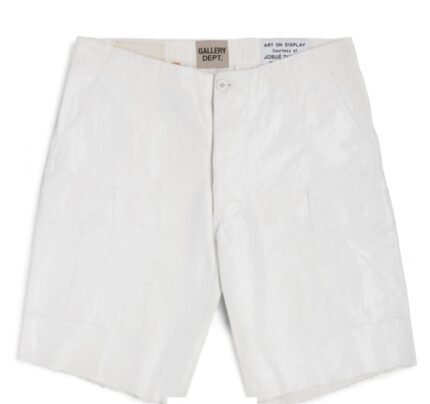 Lanvin Gallery Dept WHITE FOIL CARGO Shorts